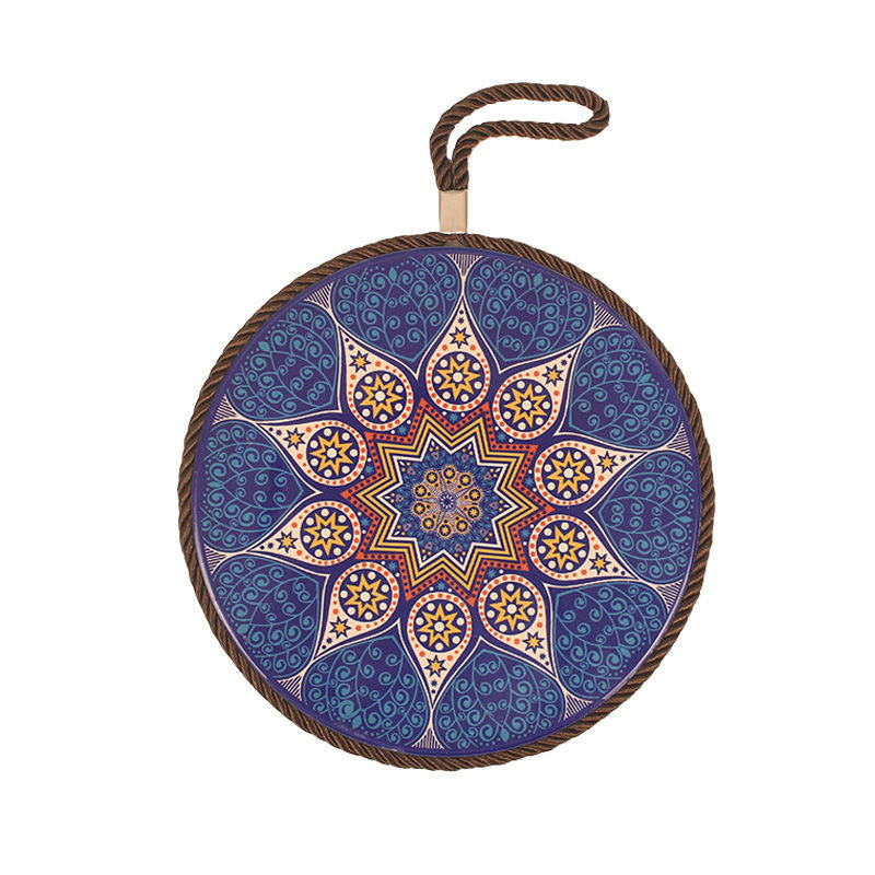 Vintage Patterned Ceramic Cork Base Table Runner Insulation Placemat - Image 13