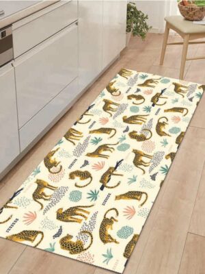 Animal Modern Patterned Flannel Simplicity Entryway Doormat Rugs Kitchen Bathroom Anti-slip Mats 03