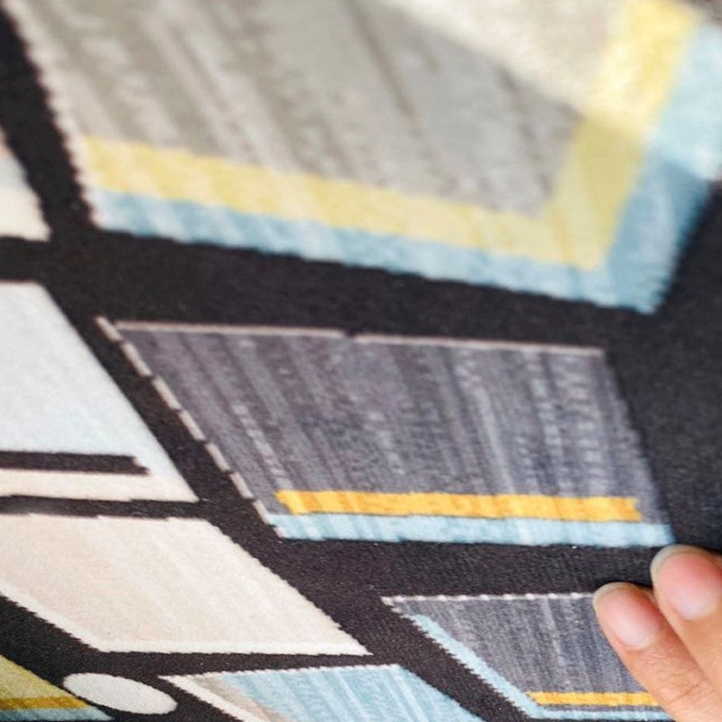 Gradient Modern Area Rugs Abstract Patterned Polyester Carpets for Bedroom Office Living Room Dining Room Hall - Image 2