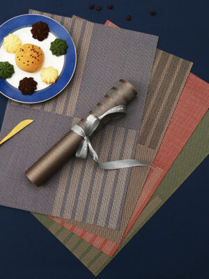 Vintage PVC Absorbent Foldable Washable Placemats For Kitchen, Coffee Machine, Bar