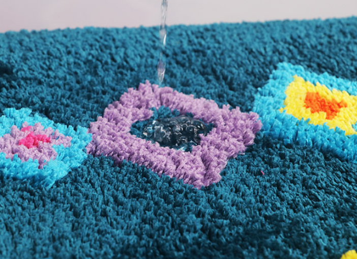 Blue Bohemian Tassels Extra Soft Flocking Bath Mats Absorbent Non-Slip Bathroom Rugs 06 - Image 5