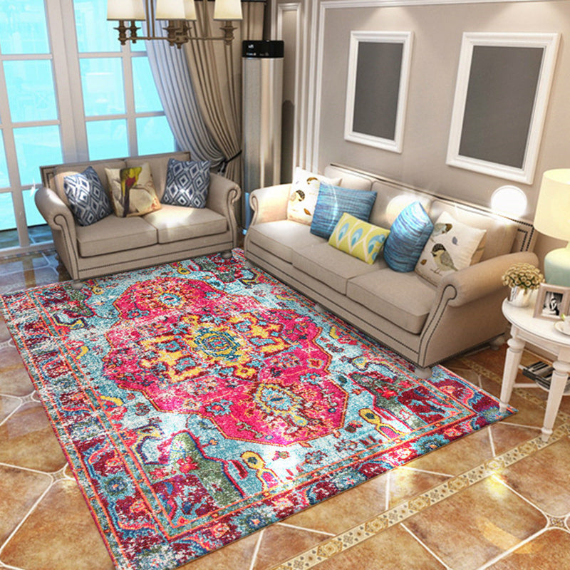 Traditional Vintage Pink Area Rug Carpet for Living Room Hall - Image 3