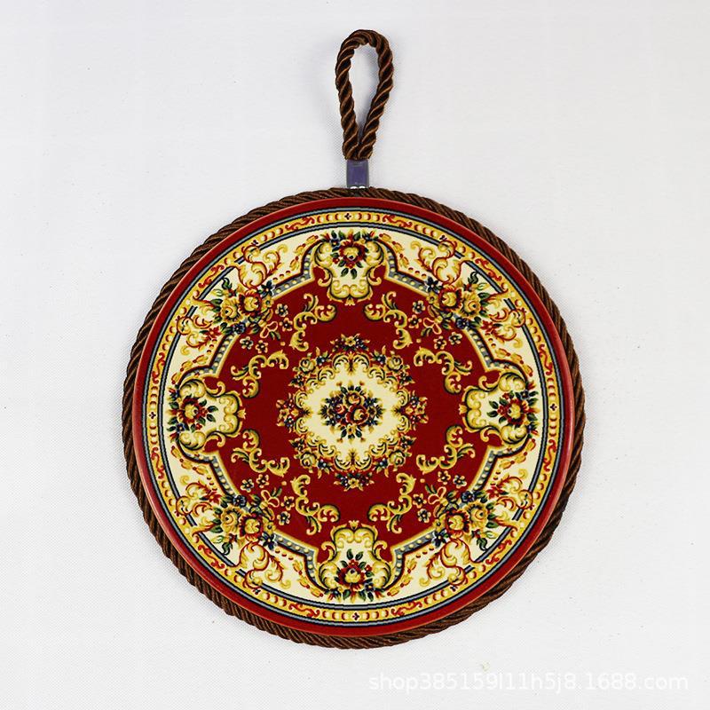 Vintage Patterned Ceramic Cork Base Table Runner Insulation Placemat - Image 11