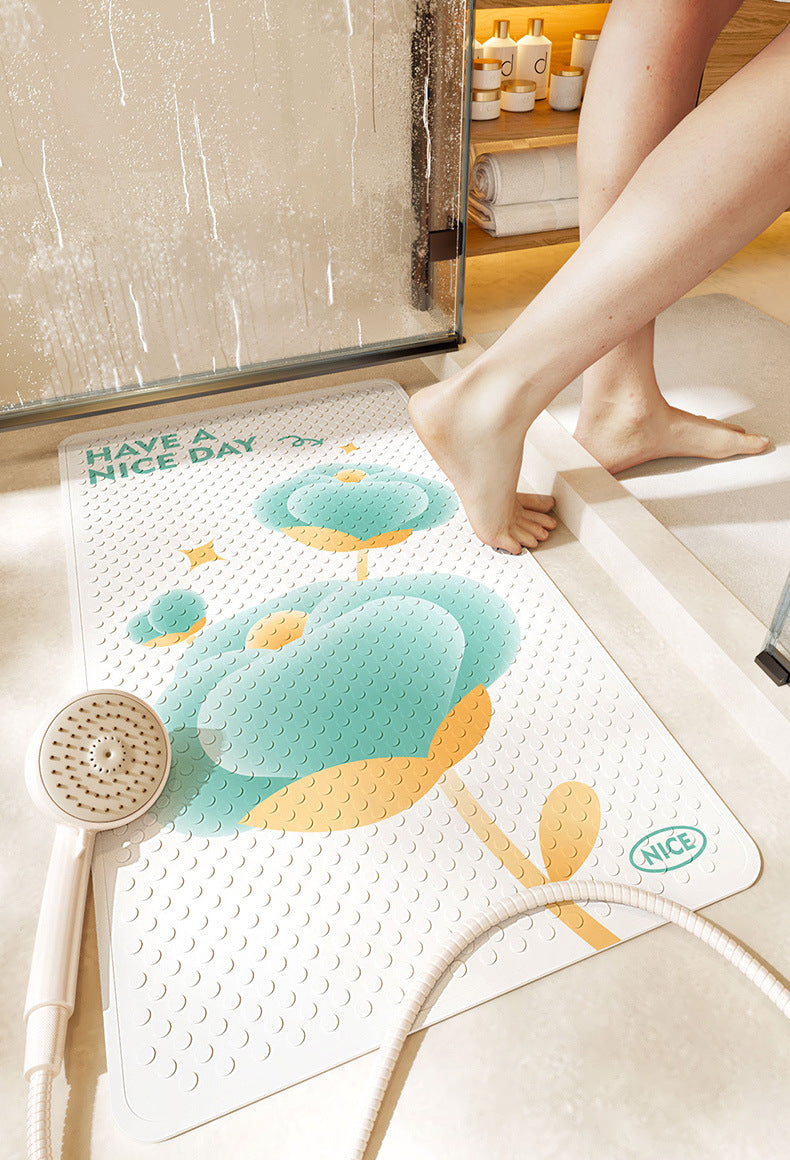 Beautiful Garden PVC Bathroom Anti-slip Mat With Bottom Suction Cups 04 - Image 2