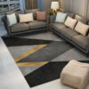 Modern Geometric Striped Simple Rugs for Living Room Dining Room Bedroom Hall Office