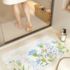 Beautiful Garden PVC Bathroom Anti-slip Mat With Bottom Suction Cups 01