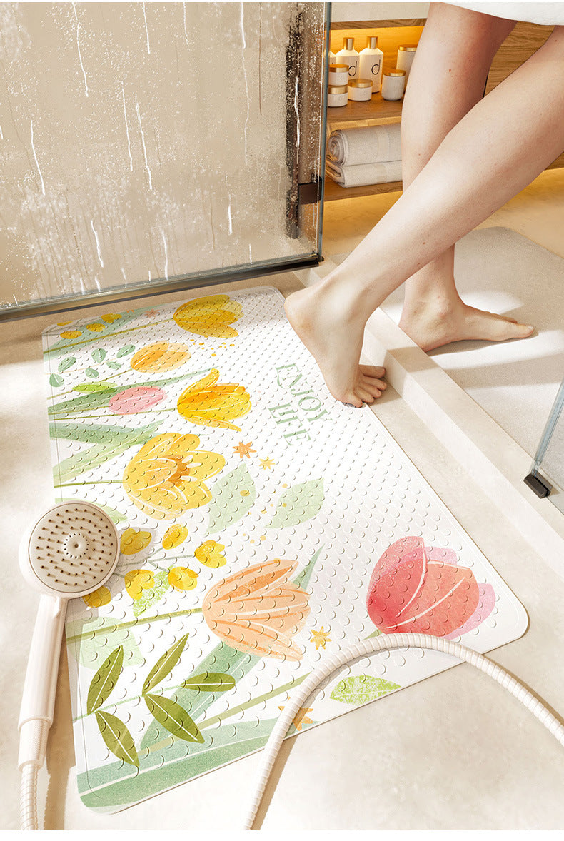 Beautiful Garden PVC Bathroom Anti-slip Mat With Bottom Suction Cups 02 - Image 2