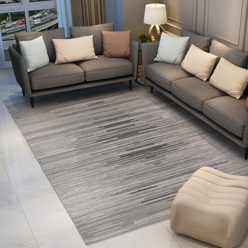 Gradient Grey Line Modern Striped Simple Geometric Rugs for Living Room Dining Room Bedroom Hall Office