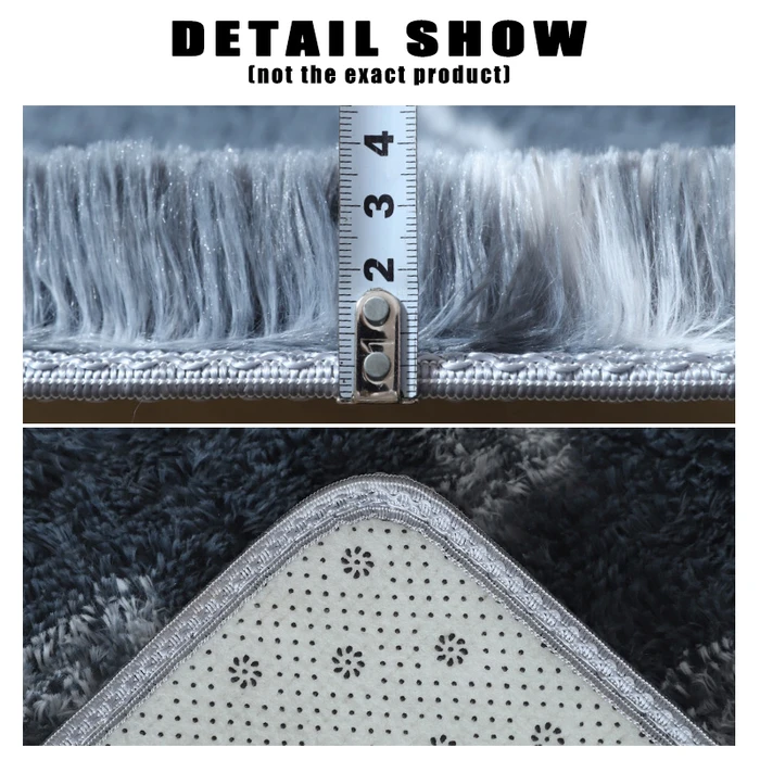 160cm Grey Soft Round Comfortable Shaggy Rugs - Image 2