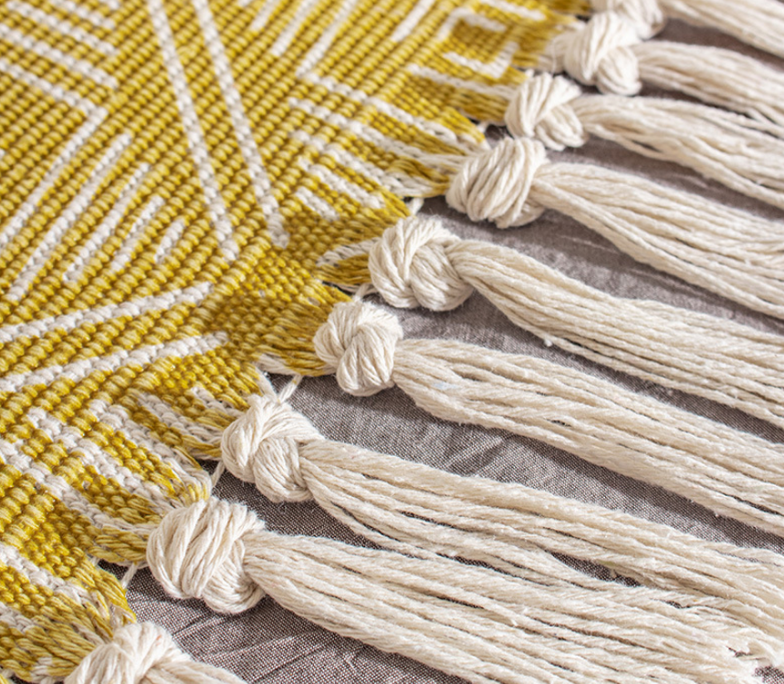 Retro Moroccan Geometric Pattern Cotton and Linen Area Rug with Tassel Handwoven Floor Carpet Rug for Living Room Bedroom 01 - Image 6