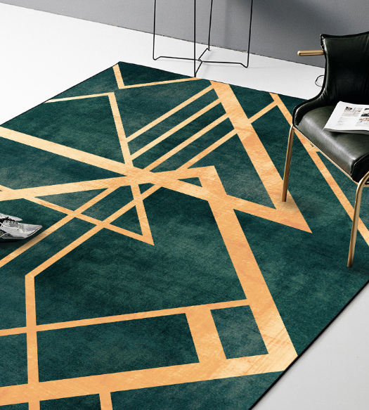 Green Irregular Geometric Pattern Modern Simplicity Rugs for Living Room Dining Room Bedroom Hall - Image 2