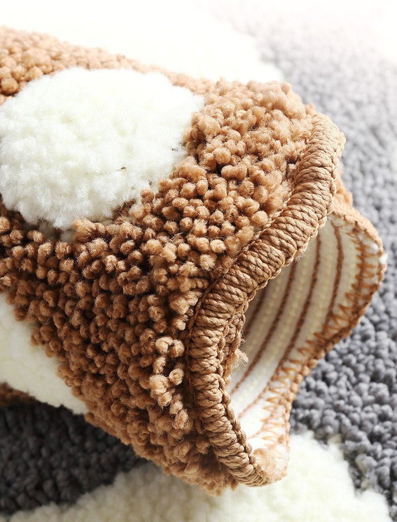 Brown Feet Shape Girl's Bedroom Kids Room Bedside Floor Mat Bathroom Entryway Anti-slip Doormat Rugs - Image 5