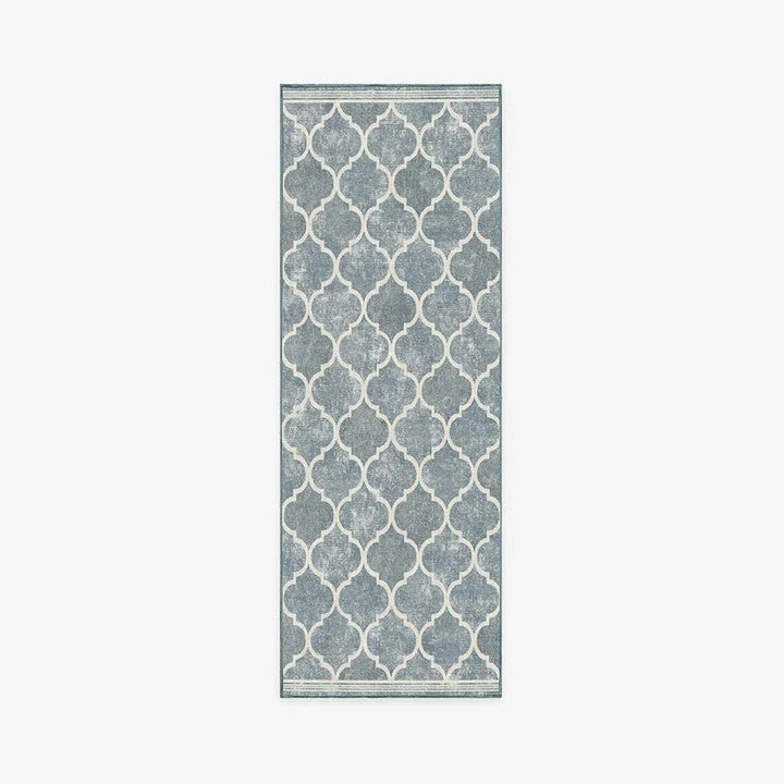 Blue Modern Geometric Rugs Runners for Living Room Bedroom Hall Office Machine Washable - Image 3