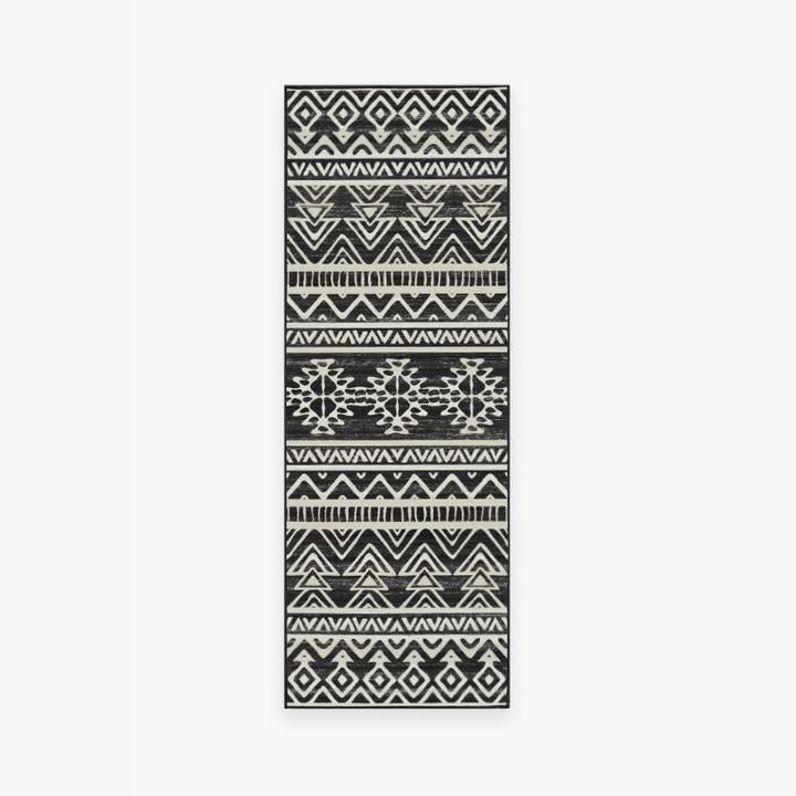 Modern Black Geometric Rugs for Living Room Bedroom Hall Office Machine Washable - Image 6