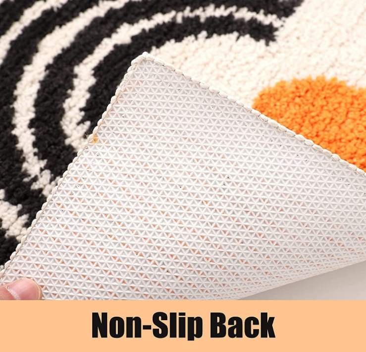Non-Slip Soft Bath-Rugs Microfiber Bathroom/Bathtub Washable Bath Mats Plush Fluffy Beige - Image 3