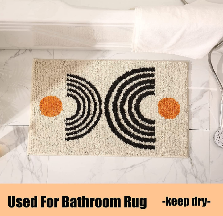 Non-Slip Soft Bath-Rugs Microfiber Bathroom/Bathtub Washable Bath Mats Plush Fluffy Beige - Image 5