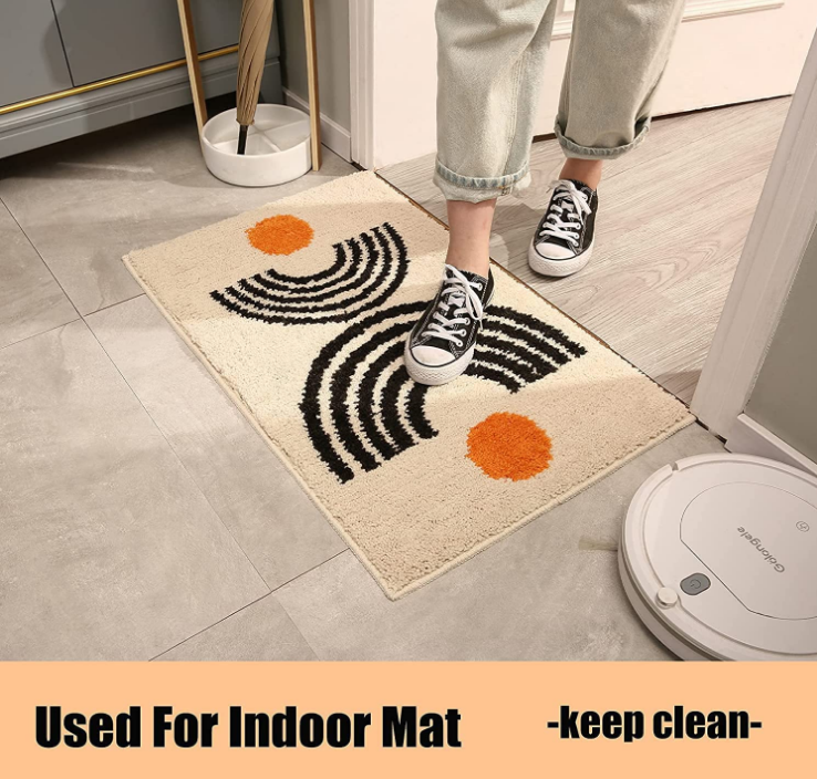 Non-Slip Soft Bath-Rugs Microfiber Bathroom/Bathtub Washable Bath Mats Plush Fluffy Beige - Image 6