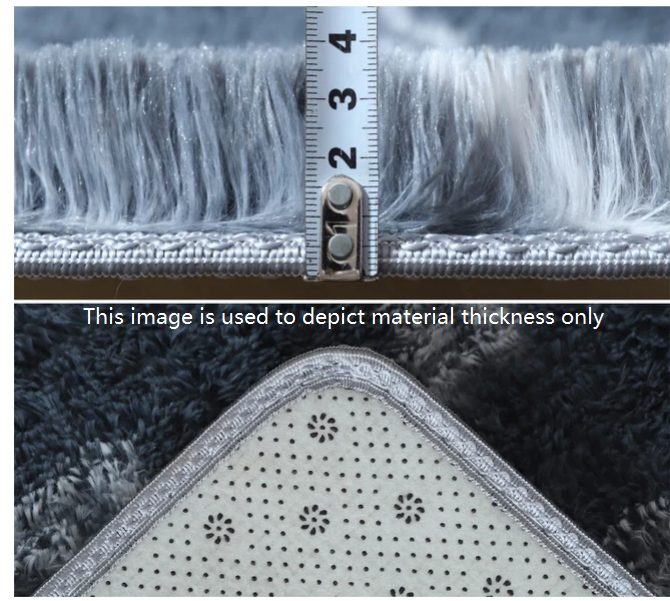 Greyish-Purple Colour Modern Plain Carpet Bedroom Living Room Sofa Rugs Soft Plush Shaggy Rugs - Image 5