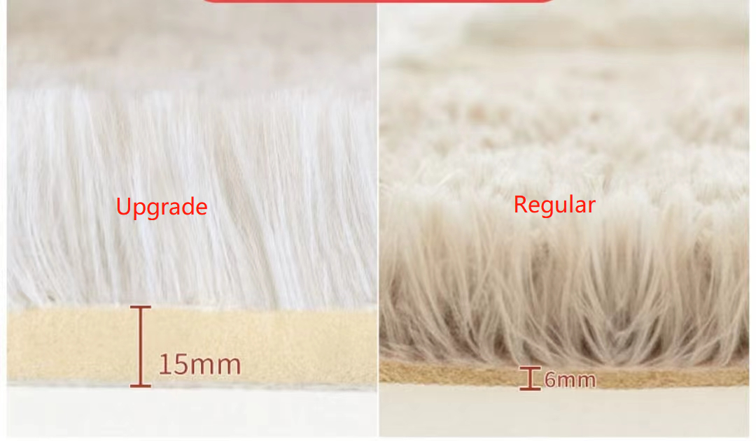 Silver-grey Colour Modern Plain Carpet Bedroom Living Room Sofa Rugs Soft Plush Shaggy Rugs - Image 4