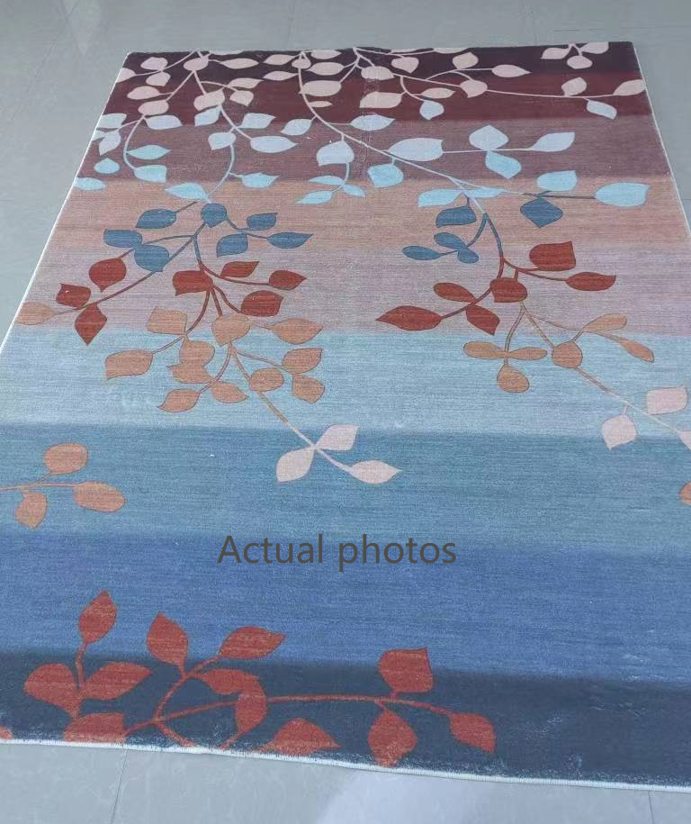 160*200cm Fresh and Beautiful Leaves Pattern Modern Rugs for Living Room Dining Room Bedroom - Image 2
