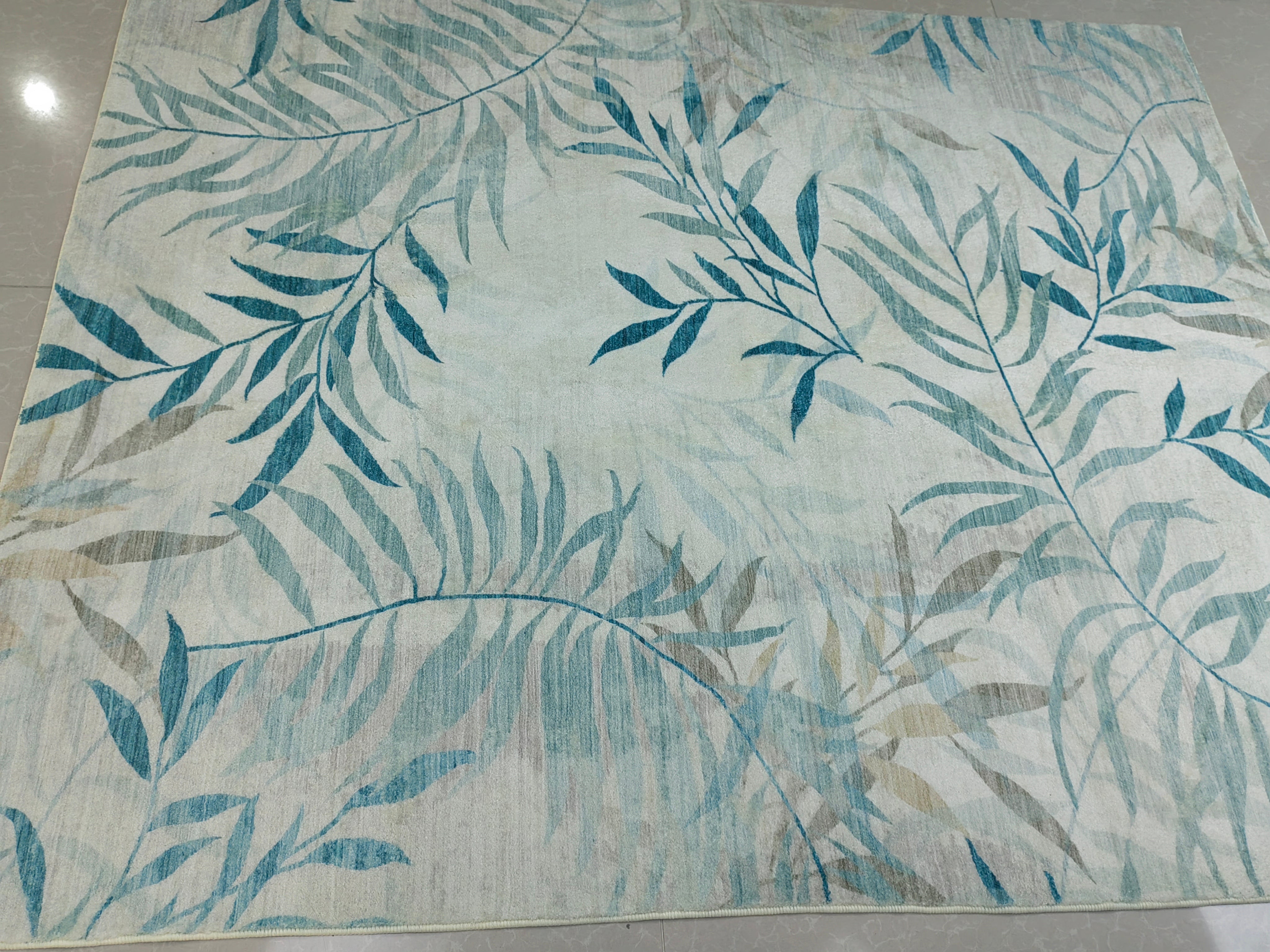 Fresh and Beautiful Leaves Pattern Modern Rugs for Living Room Dining Room Bedroom 04 - Image 2