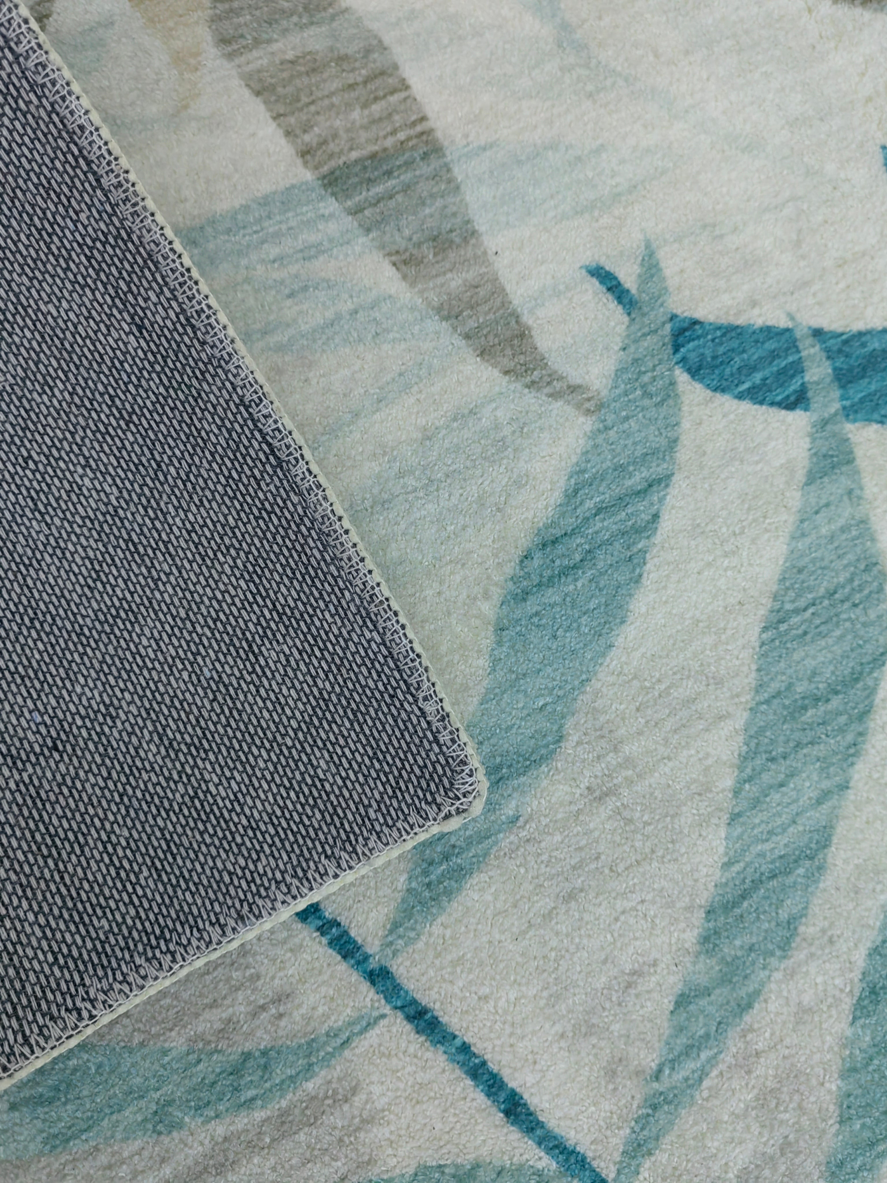 Fresh and Beautiful Leaves Pattern Modern Rugs for Living Room Dining Room Bedroom 04 - Image 3