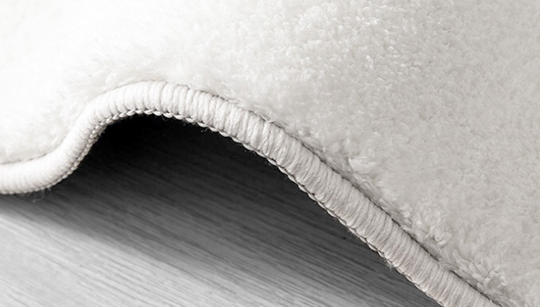 Black and white line Rounded faux cashmere carpet Living room home carpet Bedroom plush bedside carpet - Image 4