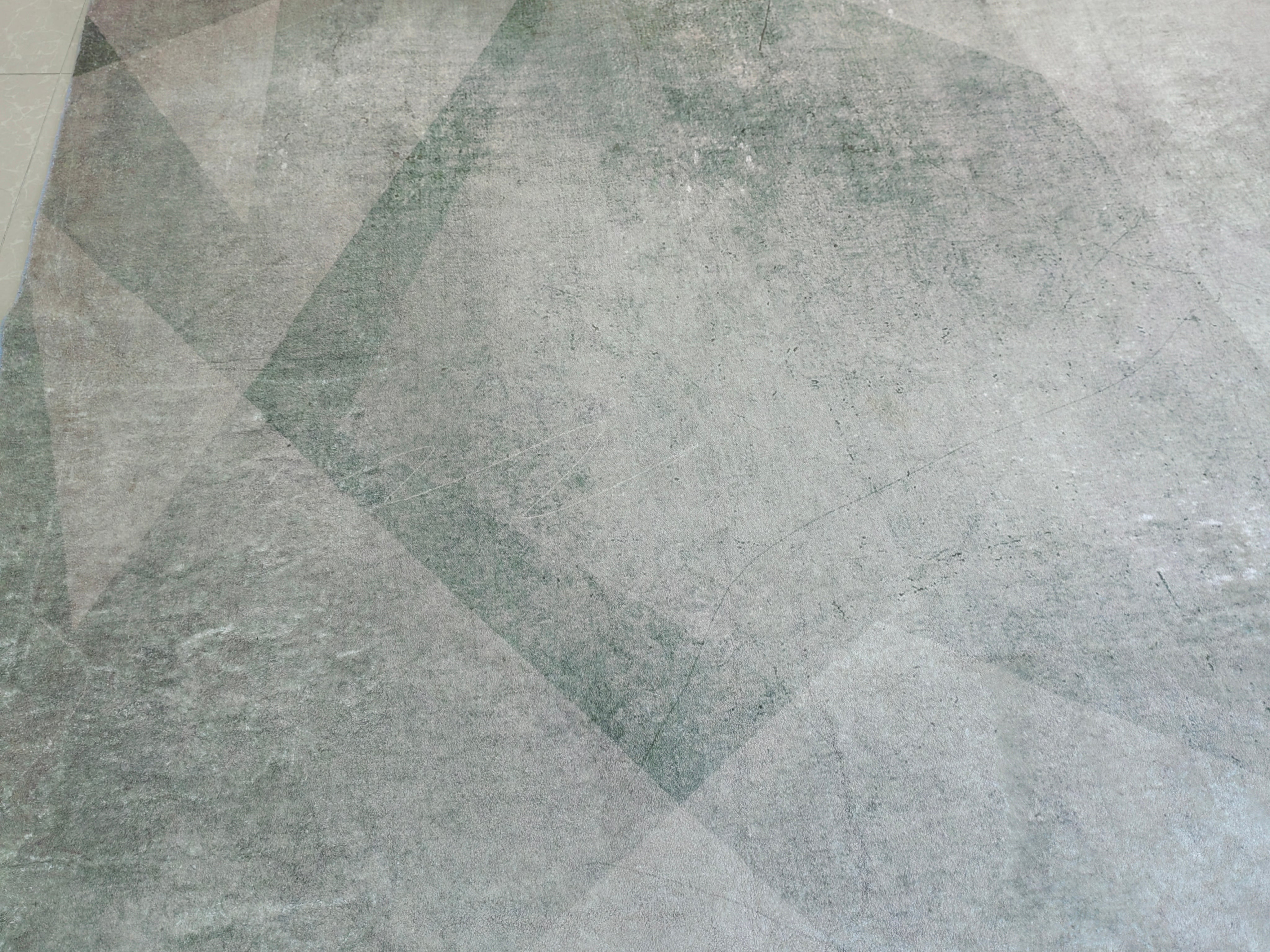 Green Gradient Triangle Patterned Modern Area Rugs Faux cashmere Carpets for Dining Room Office Bedroom Living Room Hall - Image 2