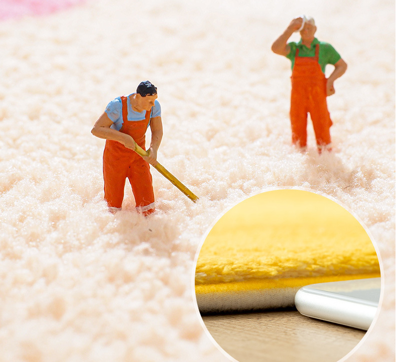 Cute Flower Pattern Faux Cashmere Rugs For Living Room Bedroom Bedside Rugs Anti-slip Foot Mats - Image 8