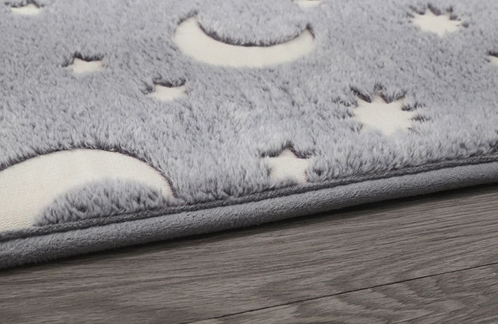 Soft Large Luminous Grey Planet Rugs Carpets for Home Decor or Nursery 03 - Image 3