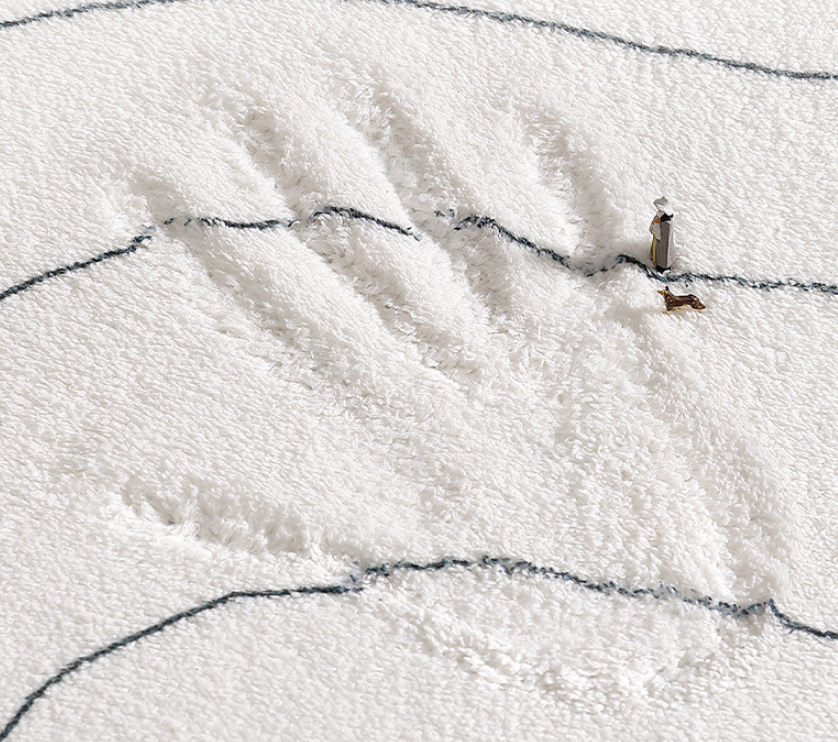 Simple Pure Grey Faux Cashmere Bedroom Living Room Bedside Rug Plush Carpet - Image 3