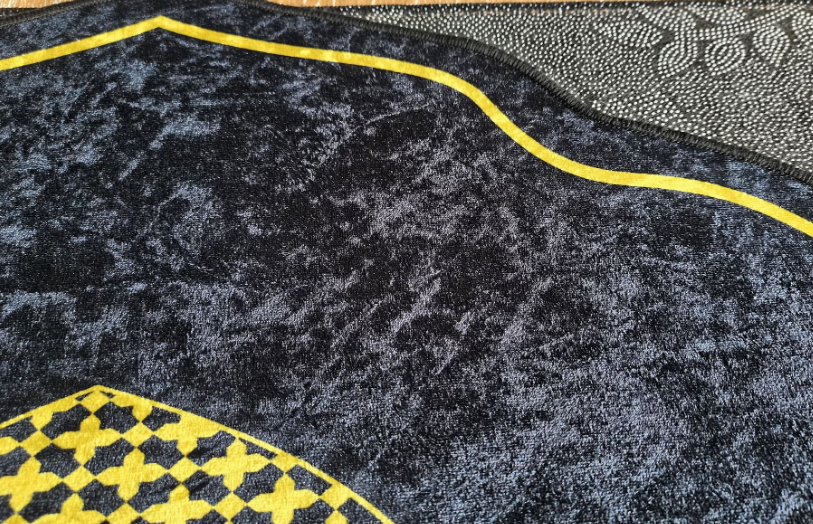 Retro Black Fringe Simple Non-slip Foldable Carpets For Living Room Dining Room Bedroom 18 - Image 2