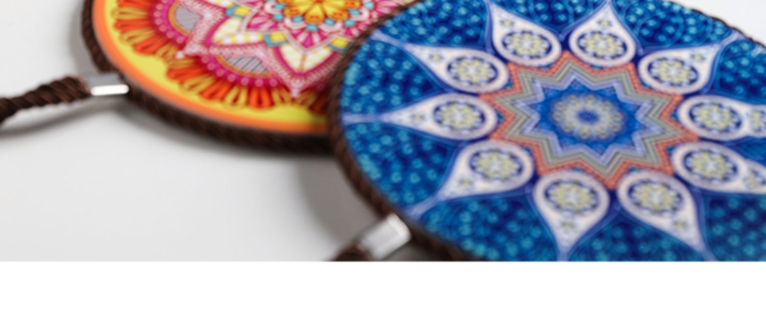 Vintage Patterned Ceramic Cork Base Table Runner Insulation Placemat - Image 4