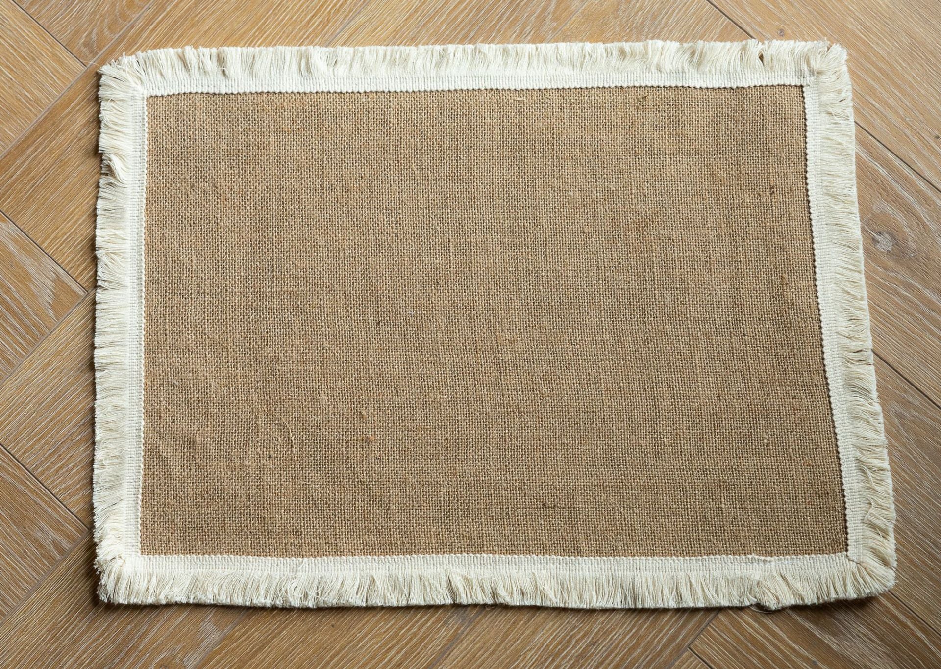 Vintage Jute Tassel Table Runner Round Bowl Mat Rectangular Heat Insulating Placemat 01 - Image 3