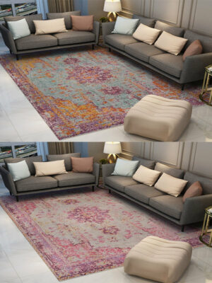 Floral Patterned Retro Traditional Carpet for the Living Room Hall