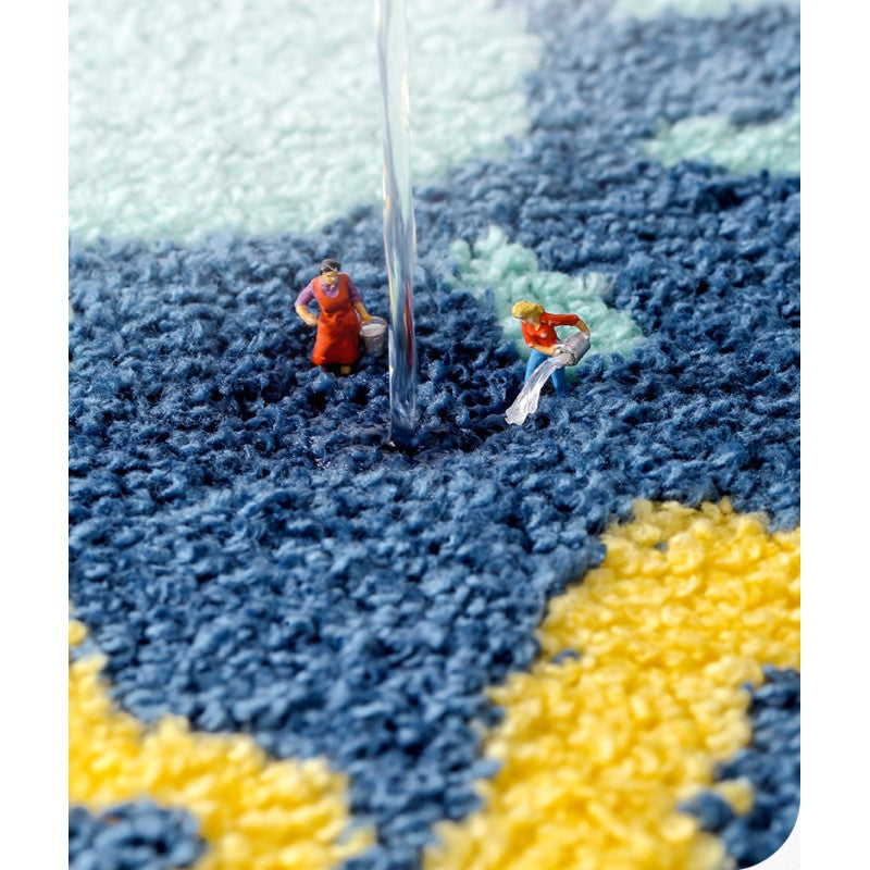 Yellow Cat Patterned Entryway Doormat Rugs Kitchen Bathroom Anti-slip Mats - Image 3