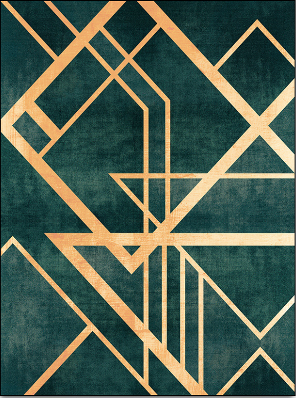 Green Irregular Geometric Pattern Modern Simplicity Rugs for Living Room Dining Room Bedroom Hall - Image 3