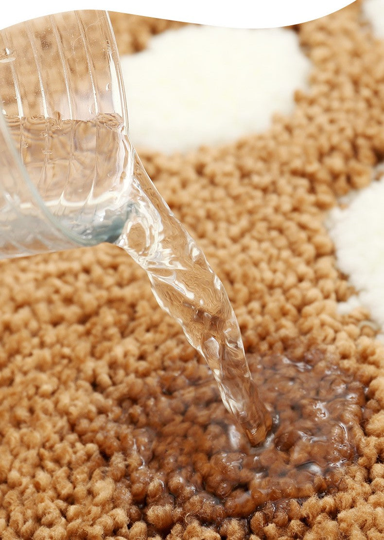 Brown Feet Shape Girl's Bedroom Kids Room Bedside Floor Mat Bathroom Entryway Anti-slip Doormat Rugs - Image 6