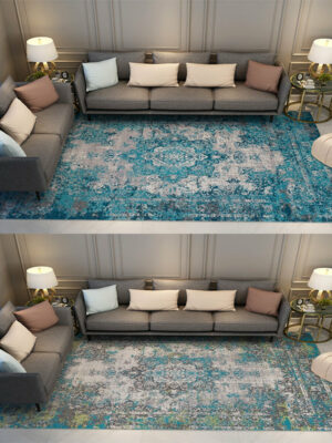Patterned Plush Traditional Carpet for the Living Room Office Lobby