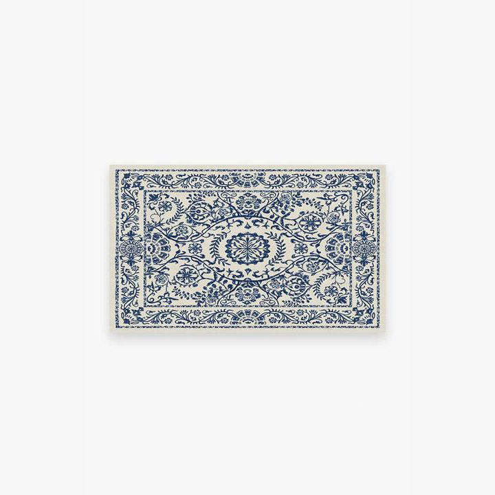 Blue Traditional Floral Rugs Runners for Living Room Bedroom Hall Office Machine Washable - Image 8