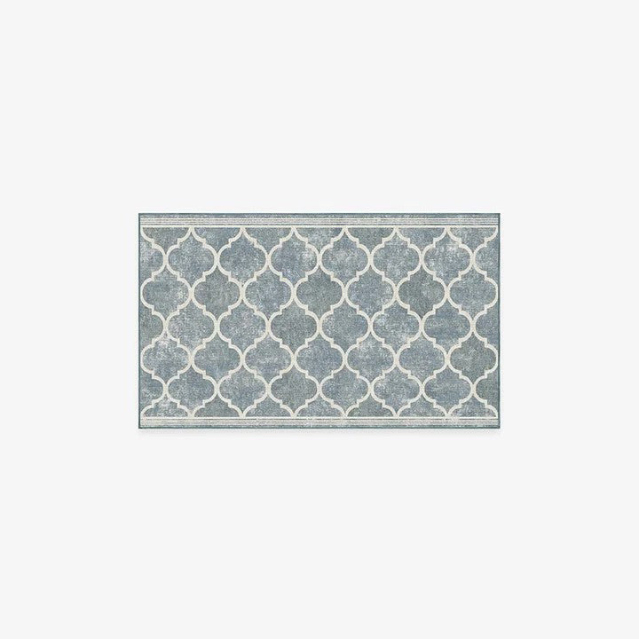 Blue Modern Geometric Rugs Runners for Living Room Bedroom Hall Office Machine Washable - Image 7