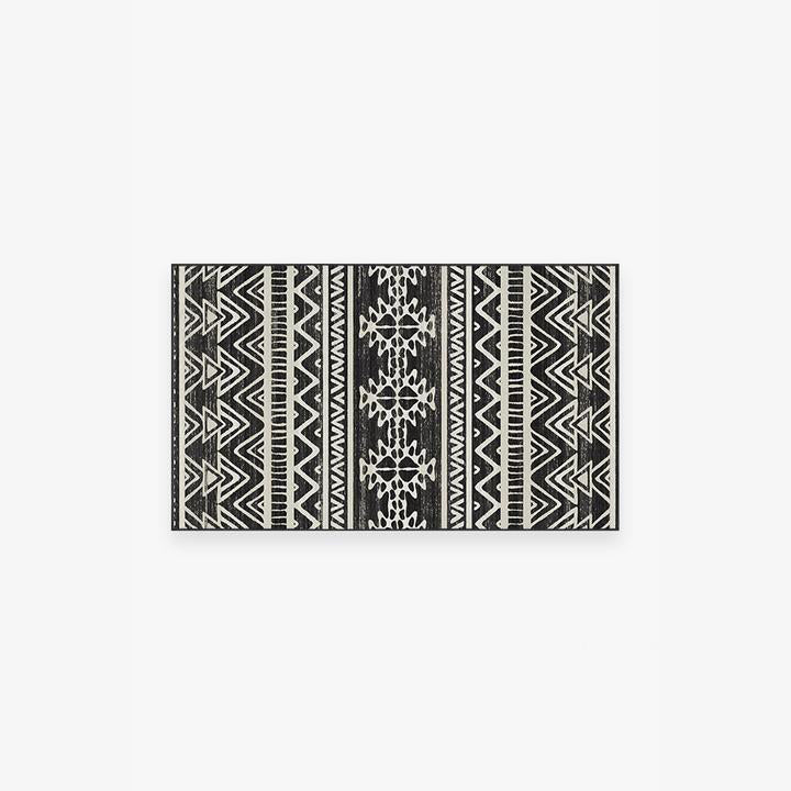 Modern Black Geometric Rugs for Living Room Bedroom Hall Office Machine Washable - Image 8