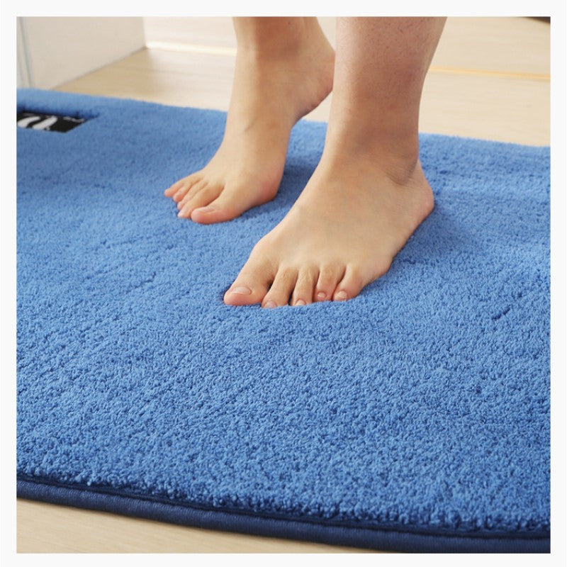 Comfy Dark Grey Super Fibre Soft Shaggy Plain Floor Rugs Entryway Bathroom Door Mats Anti-slip Mat - Image 5