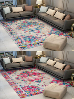 Retro Shaggy Traditional Patterned Carpet for the Hall Living Room Bedroom