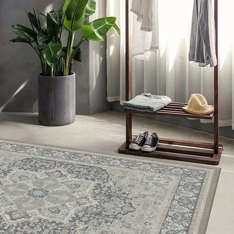 Traditional Classic Style Light Grey Rug Runners for Living Room Bedroom Hall Office - Image 9