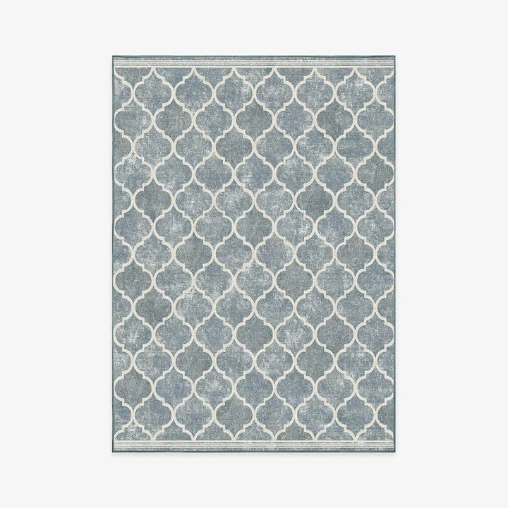Blue Modern Geometric Rugs Runners for Living Room Bedroom Hall Office Machine Washable - Image 8