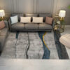 Grey Modern Geometric Simple Rugs for Living Room Dining Room Bedroom Hall