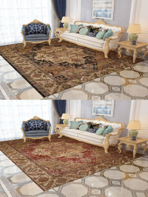 Traditional Plush Retro Patterned Carpets for the Lobby Office