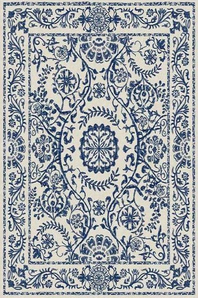 Blue Traditional Floral Rugs Runners for Living Room Bedroom Hall Office Machine Washable - Image 10