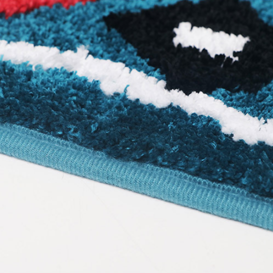 Blue Bohemian Tassels Extra Soft Flocking Bath Mats Absorbent Non-Slip Bathroom Rugs 06 - Image 7